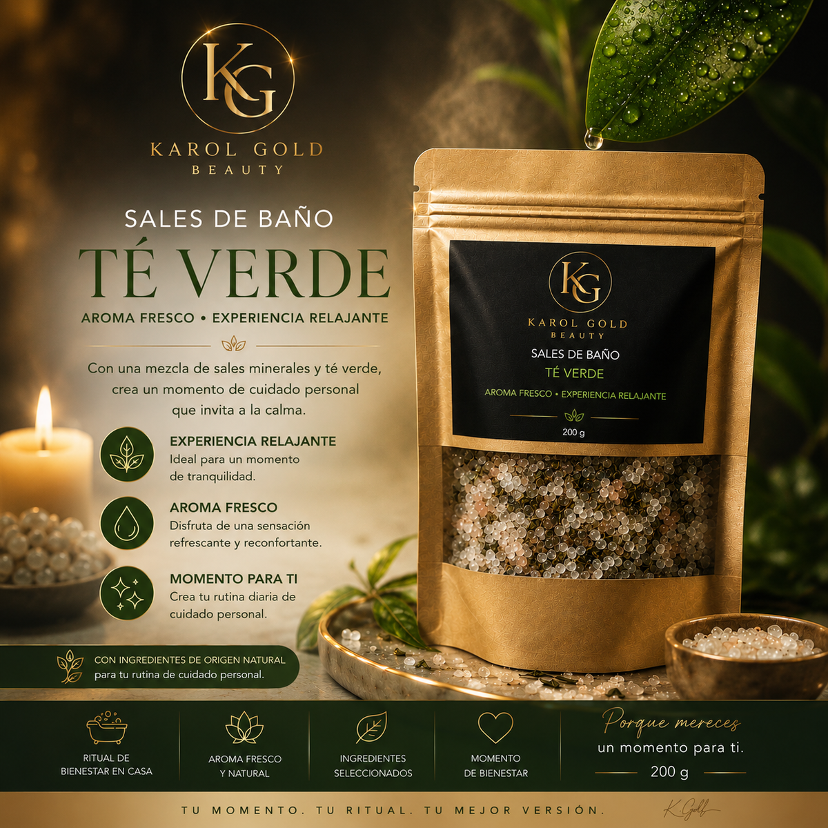 Sales de Baño Premium Te Verde